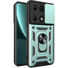 Marsilyan™- Xiaomi Poco M6 Pro 4g Kılıf Pars Lens Yüzüklü Silikon - Yeşil