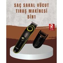 Zenviaa Profesyonel Erkek Saç Sakal Şekillendirme ve Vücut Bakım Seti Şarjlı Tıraş Makinesi