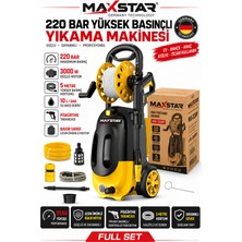 Maxstar Prof 220-235 Bar Elektrikli Yüksek Basınçlı Yıkama Makinesi Indüksiyon Motorlu Full Bakır