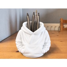 Brf Store Su Store Kapüşonlu Sweatshirt Kalemlik – 3D Baskı Masaüstü Organizer-Beyaz