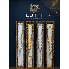 Lutti Gümüş Altın Renkli 4'lü Metal Tesbih