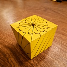 Brf Store Seyzelya Twisting Küp – 3D Baskı Mekanik Dönen Bulmaca Küpü-Sarı