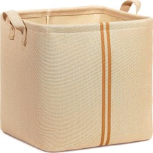 Ocean Home Textile Çocuk Odası Jüt Keten Kumaş Sepet 30 x 30 x 30 cm
