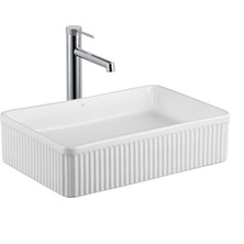 Lena - Tezgah Üstü Lavabo Mat Beyaz Outlet - E W1004MB-