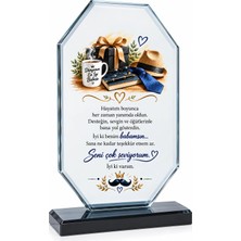 Özcan Tasarım Babalar Gününe Özel Cam Plaket - Babalar Günü Plaketi