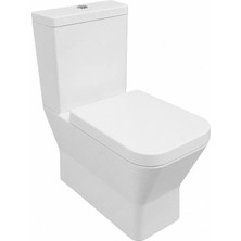 Serel - Diagonal Btw Klozet + Rezervuar + Iç Takım + Kapak Seti Outlet - DG02GDS110TK-