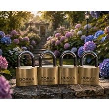 Doras Kilit Ersa Doras 40 Mm 4 lü Sarı Pas Sistem Asma Kilit