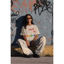 Leftist Love Is Looove Unisex Oversize Tişört  | Leftıst