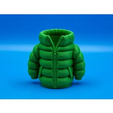 Brf Store Elivorasell Şişme Mont Kalemlik – 3D Baskı Masaüstü Organizer-Yeşil