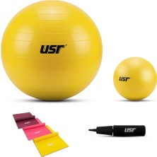 Usr 25+65 cm Pilates Topu + Pompası + 3 Lastik