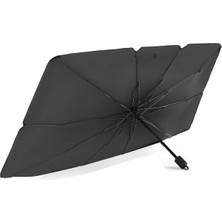 Mega Oto Market Oto Araba Güneşlik Şemsiye Tip Ön Cam Güneş Önleyici Katlanabilir 140CM x 75C