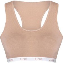 Brf Store Lizbon Center Hnx Pamuklu Yazılı Lastikli Çapraz Askılı Çıkarılabilir Kaplı Kadın Sporcu Sütyen