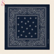 Yshine %100 Pamuk Paisley Desenli 50X50 cm Kadın Bandana Saç ve Boyun Aksesuarı