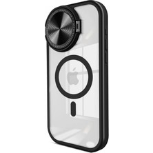 Marsilyan™- Apple Iphone 15 Pro Max Kılıf Teleskop Lens Magsafe Silikon Kapak - Siyah