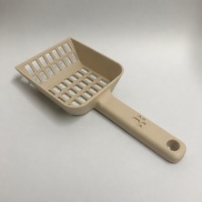 Brf Store Elivorasell Kedi Kumu Küreği – 3D Baskı Geniş Hazneli Eleme Küreği-Bej