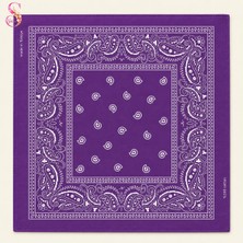 Yshine %100 Pamuk Paisley Desenli 50X50 cm Kadın Bandana Saç ve Boyun Aksesuarı