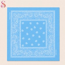 Yshine %100 Pamuk Paisley Desenli 50X50 cm Kadın Bandana Saç ve Boyun Aksesuarı