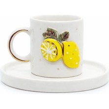 Canarels Limon Tek Kişilik 2 Parça Kahve Fincan Takımı 90 ml