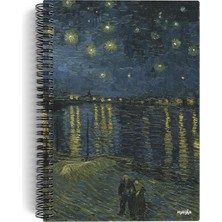 Brf Store Elivorasell Vincent Van Gogh/starry Night Over The RHONE,1888 | Spiralli Defter 04 | A5 | Çizgisiz |