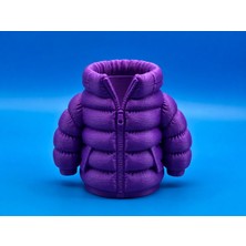 Brf Store Yavuzsell Şişme Mont Kalemlik – 3D Baskı Masaüstü Organizer-Mor