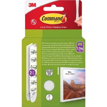 Brf Store Yavuzsell Command ™ 17206-2PK Büyük Boy Çerçeve ve Tablo Asma Bandı - Matkapsız, Hasarsız, Iz Bırakm