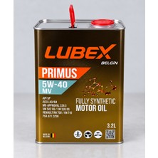 Lubex Primus Mv 5W-40 3.2 Litre Tam Sentetik Motor Yağı Apı Sp Acea A3/b4 MB 229.5 Vw 502 00 505 00 Rn 700 710 Psa B71 2296