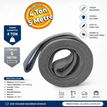 Ten Lift T45 Polyester Yük Kaldırma Taşıma İndirme Halatı 4 Ton 5 Metre Polyester Sapan Halat