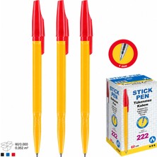 Ark 222 Tükenmez Kalem Kirmizi 50LI Paket