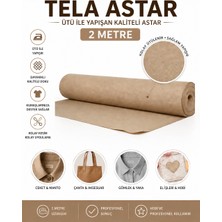 Dünya Sünger 2 Metre Tela Astar – Ütü ile Yapışan Kumaş Destekleyici Tela, Kolay Uygulanan Dayanıklı Astar Tela, Dikiş Terzilik Çanta Yaka ve Hobi Işleri Için