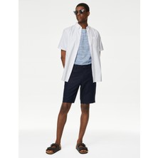 Marks & Spencer Regular Fit Keten Chino Şort