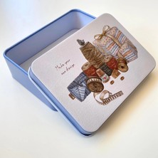 NT Metal Kutu, Hediyelik, Takı, Dikiş ve Hobi Kutusu  70061  *6,5 cm *9 cm *6 cm *2,8 cm Model E