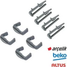 Arçelik Bulaşık Makinesi Ray Tutucu 20 Adet 10 Ön 10 Arka Üst Sepet Ray Aparat