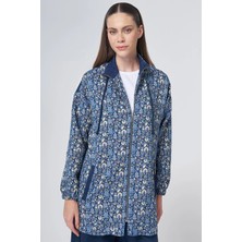 Kayra Floral Desen Fermuarlı Ceke 73001