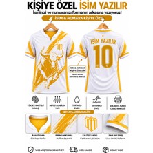 Yensa Isim Yazılır Fenerbahçe. Yetişkin Futbol Forması Beyaz Gold Özel Tasarım Forma