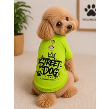 Patilemece Yeşil Baskılı Köpek T Shirt
