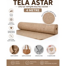 Dünya Sünger 4 Metre Tela Astar – Ütü ile Yapışan Kumaş Destekleyici Tela, Dayanıklı ve Kolay Uygulanan Astar Tela, Dikiş Terzilik Yaka Çanta ve Hobi Işleri Için