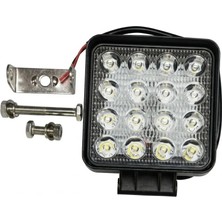 Wolfram Traktör ve Iş Makinesi Çalışma Farı Kare 16 LED 10V/30V-48W 31910