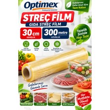 Optimex Gıda Streç Film 30 cm x 300 Metre – Mutfak Tipi Streç Film