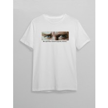 3 10 Kasım Atatürk'ü Anma Günü Baskılı Oversize Bisiklet Yaka T-Shirt - Beyaz