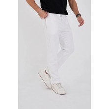 3 Erkek Üç Iplik Basic Eşofman Pantolon - Beyaz