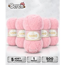Nako Paris - 5408 Pudra - 5'li Paket - 100GR/245M - El Örgü Ipi - Hırka, Kazak, Bluz, Atkı, Bere, Şal