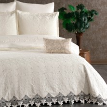 Güzide Home Henna 8 Parça Ekru Gelin Seti Pike Nevresim Yatak Çeyiz Seti