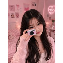 DMR Accessoire Thumb Mini Kamera Kore Tarzı Retro Dijital Açılır Ekranlı 1080P Video ve Fotoğraf Çekimi Type-C Şarj Tf Kartlı