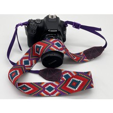 Anatolia Craft Etnik Desenli Ayarlanbilir Dslr/slr Fotgraf Makine Boyun Askısı
