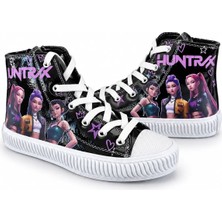 NeSe Shoes Hunter & Hunterix Baskılı Kız Çocuk Spor Ayakkabı, Sneakar, Fermuar ve Bağcıklı