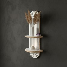 U Atölye Alto Beyaz Gizli Askılı Duvar Rafı - 70X20 cm Yüksek Kalite Mdf Uçan Raf
