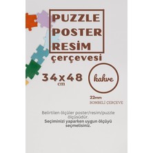 Brf Store Nerimu 22LIK Puzzle Poster Resim Çerçevesi Pvcli Postersiz Resimsiz Çerçeve (Kahverengi, 34X48)