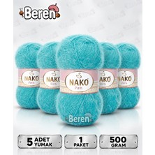 Nako Paris - 5498 Tropikal Deniz - 5'li Paket - 100GR/245M - El Örgü Ipi - Hırka, Kazak, Bluz, Atkı, Bere, Şal