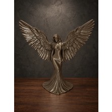 ARKlife 3D Electronic Kanatlı Melek Kadın Heykeli Şık Dekoratif Ev Ofis Hediyelik Biblo
