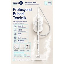 Livenzi Steam Pro 2000 Çok Fonksiyonlu Buharlı Temizlik & Hijyen Makinesi Beyaz